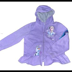 Disney’s Frozen Purple Zip-up Hoodie- girls size 7